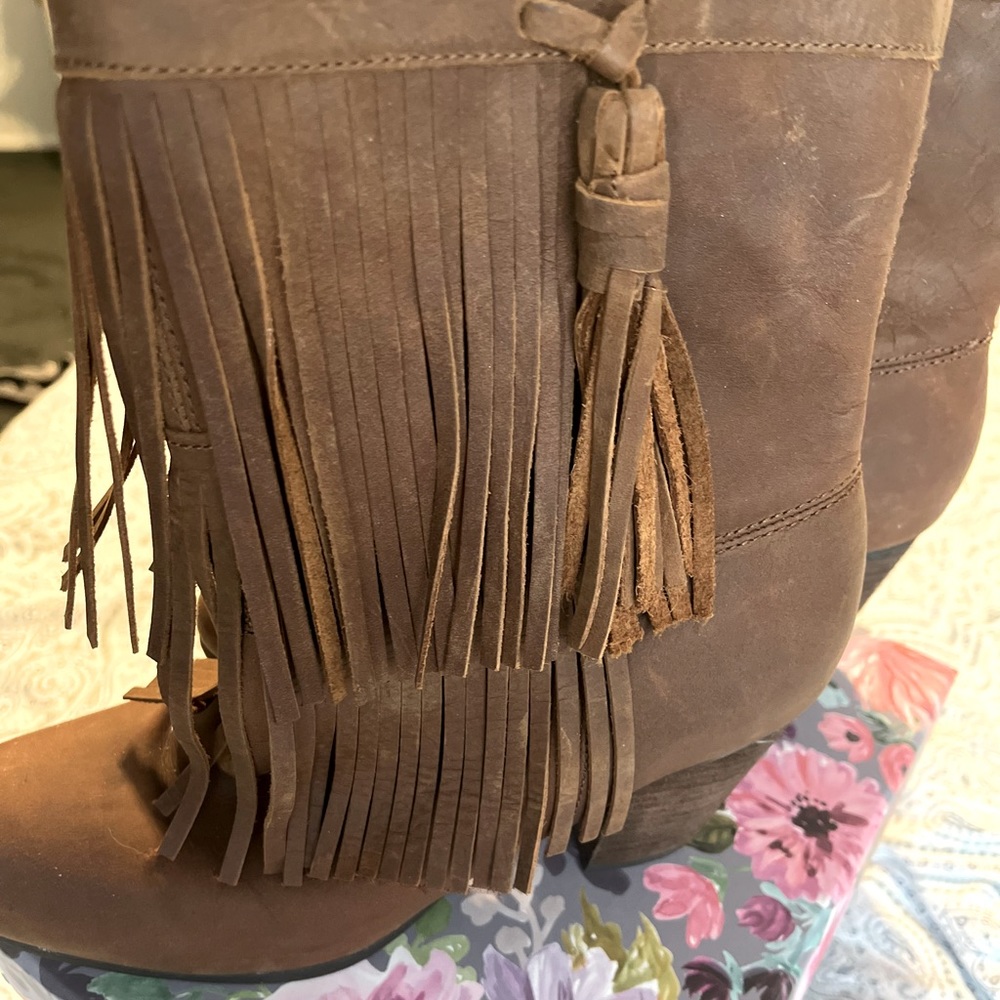 RALPH LAUREN - Denim & Supply Fringe Booties